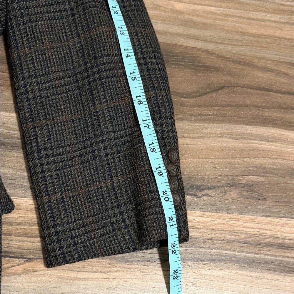 Brooks Brothers Mens Wool Silk Lined Gray Plaid Blazer 42R Office Business